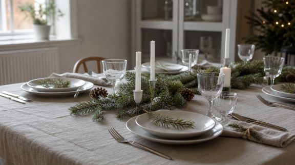 Inspiration scandinave : simple et chaleureux pour le repas de Noël