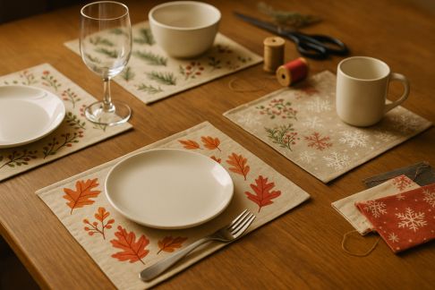 Fabriquer des sets de table festifs avec des motifs de saison