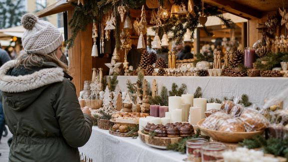 Que trouve-t-on sur les étals d’un marché de Noël traditionnel ?