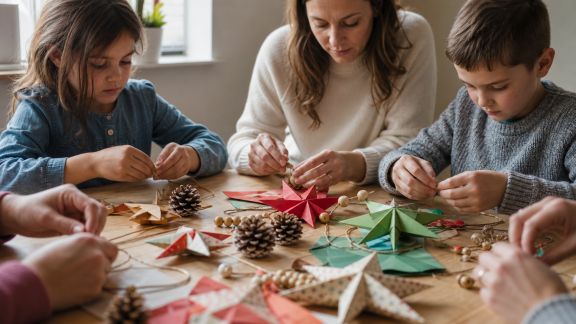 Noël en famille : créer des décorations participatives avec les enfants