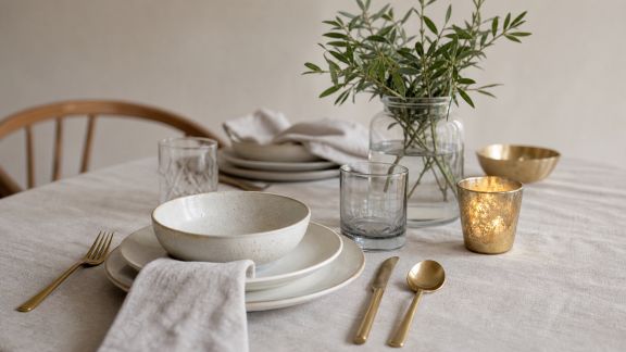 Touches dorées et métalliques : sublimer sa table en toute simplicité
