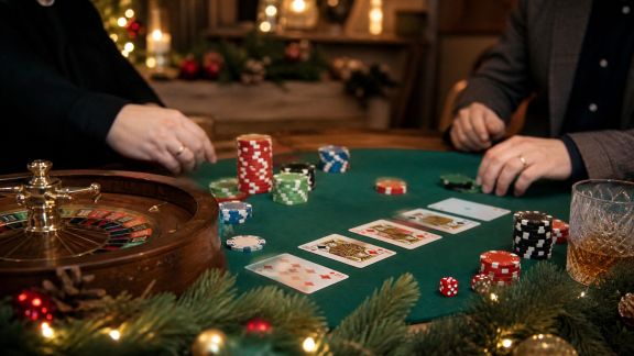 Créer une ambiance casino de Noël pour une soirée festive