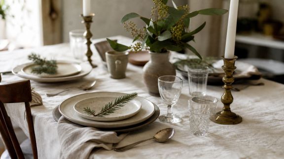 Comment intégrer des objets chinés pour une table de Noël authentique