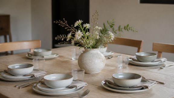Créer une harmonie entre centre de table et service d’assiettes