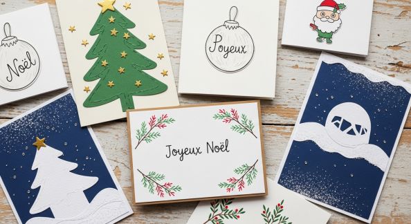 Créer des cartes de vœux de Noël faites main avec des techniques faciles
