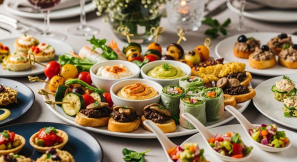 Entrées festives végétaliennes : saveurs et originalité au menu