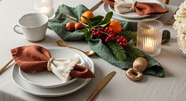 Ainsi réussir une harmonie de couleurs sur votre table de Noël