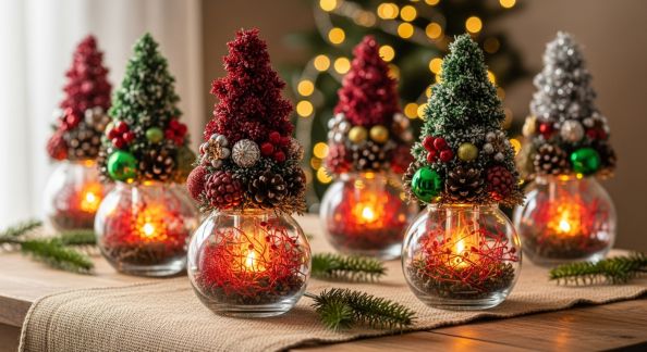 Recycler des bocaux en verre pour des photophores de Noël faits maison