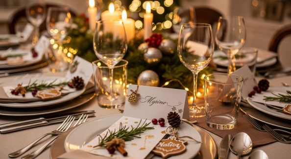 Concevoir des marque-places festifs pour votre table de Noël