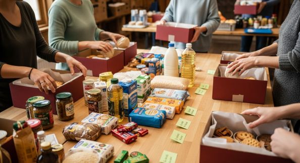 Préparer des colis alimentaires solidaires pour les fêtes : guide pas à pas