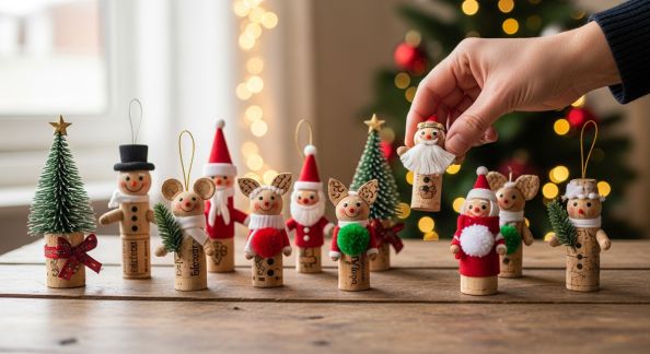 Récupérer des bouchons pour créer des figurines de Noël originales